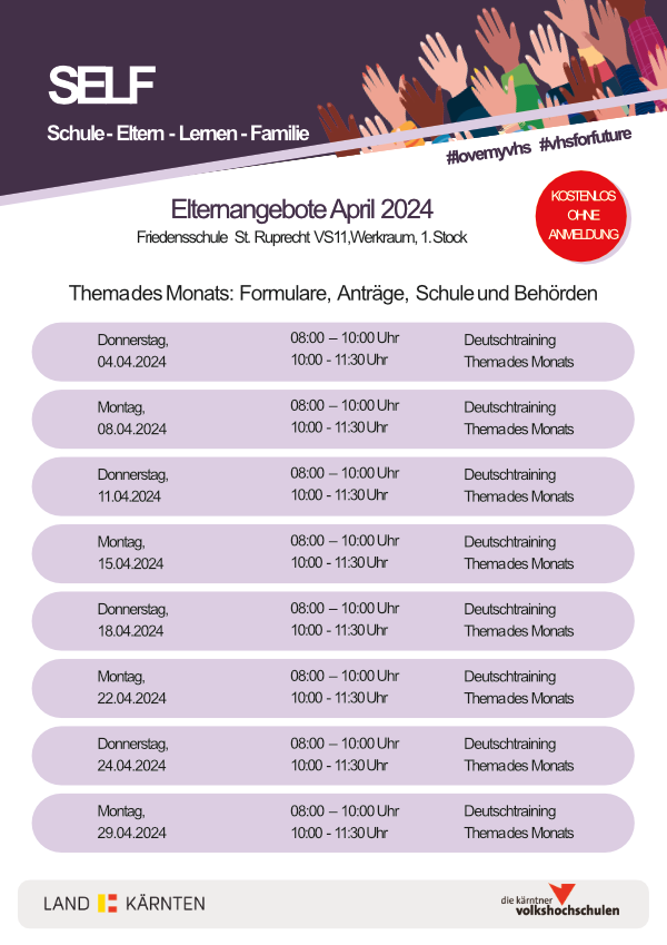 Programm SELF April VS11